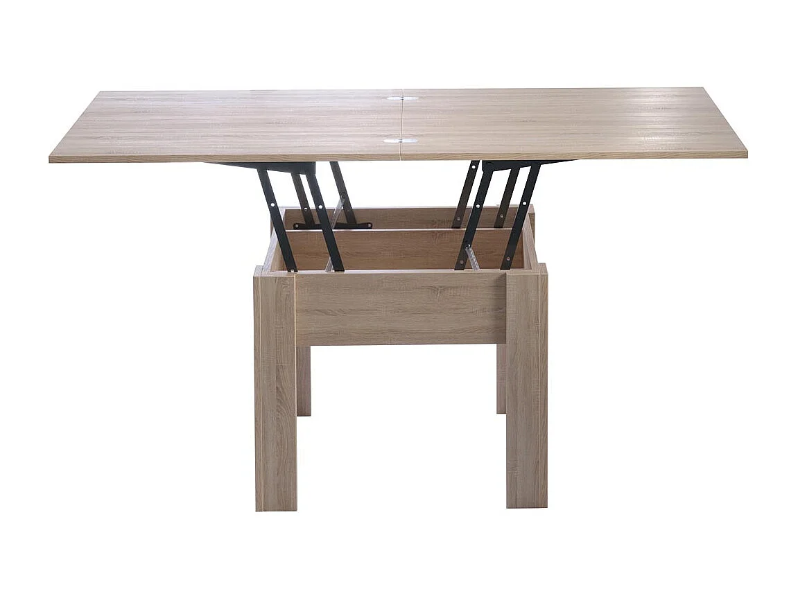 Table extensible rectangle 70 à 140cm bois clair Jona