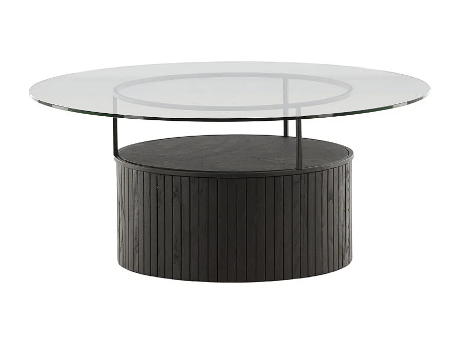 Bovall salontafel Ø90cm zwart, glas.