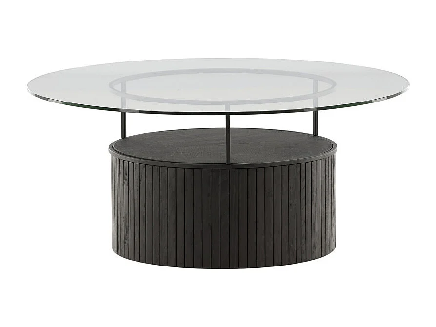 Bovall salontafel Ø90cm zwart, glas.