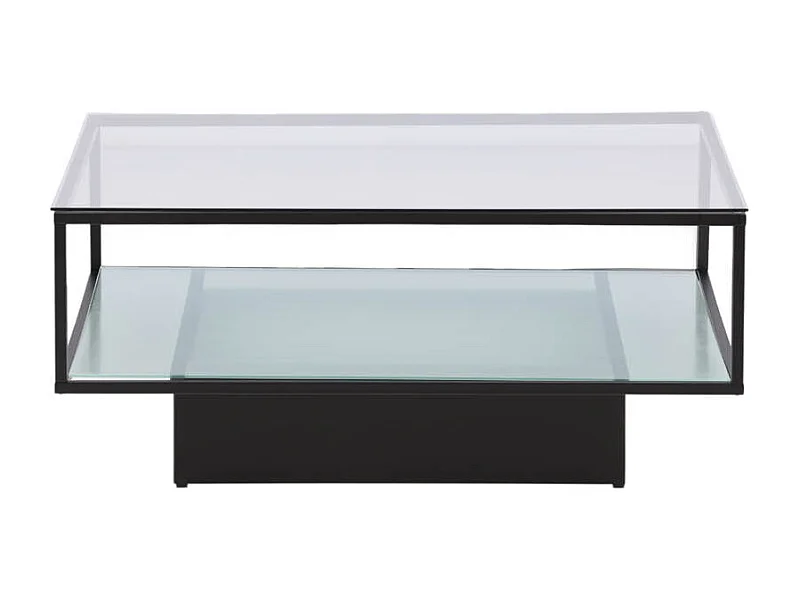 Maglehem Couchtisch 90x90cm schwarz, Glas.