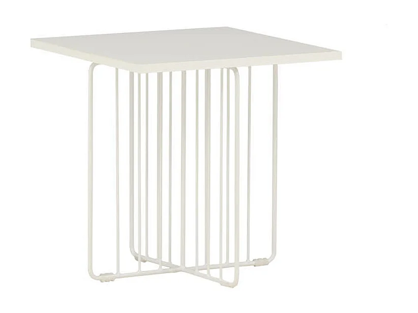 Dayton bijzettafel 40x40cm wit.