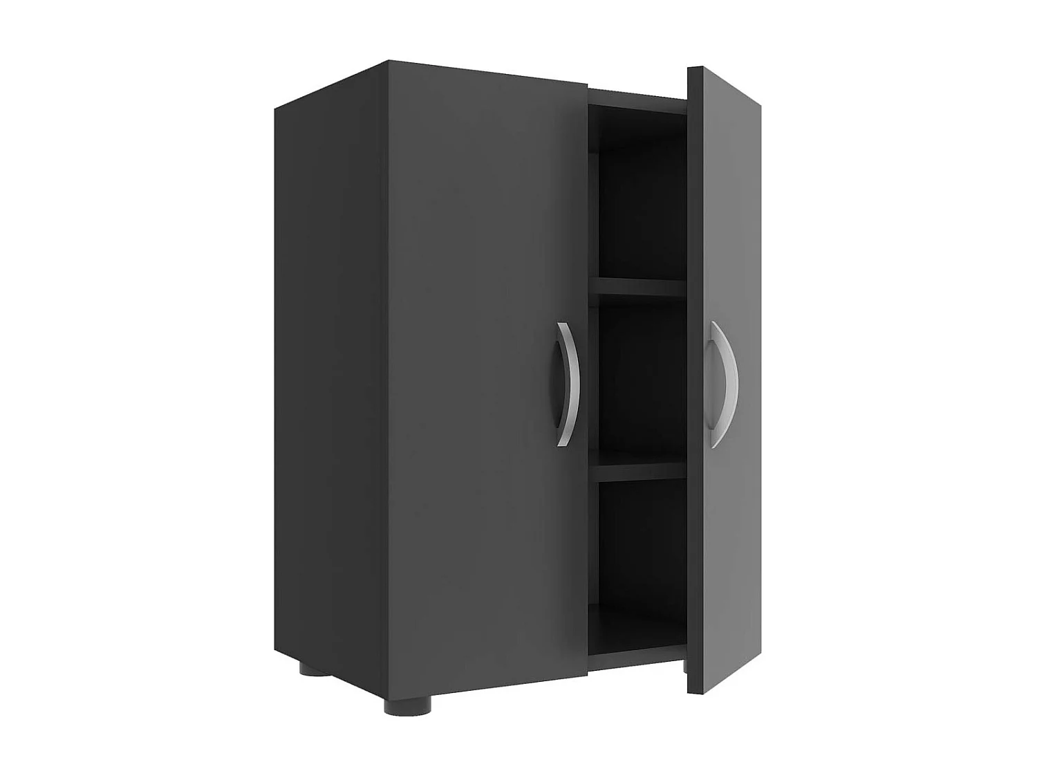 Shoe cabinet Ulas Anthracite H. 74 x W. 49 x D. 30 cm