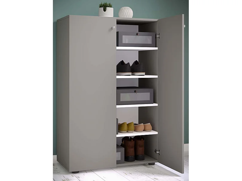 Shoe cabinet Lona Gray H. 110 x W. 70 x D. 39 cm