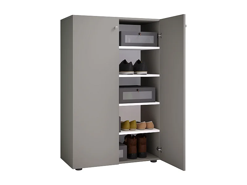 Shoe cabinet Lona Gray H. 110 x W. 70 x D. 39 cm