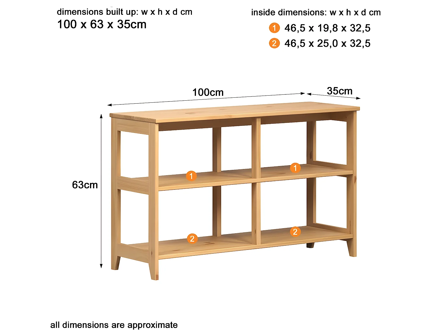 Arona meuble à chaussures , banc miel.