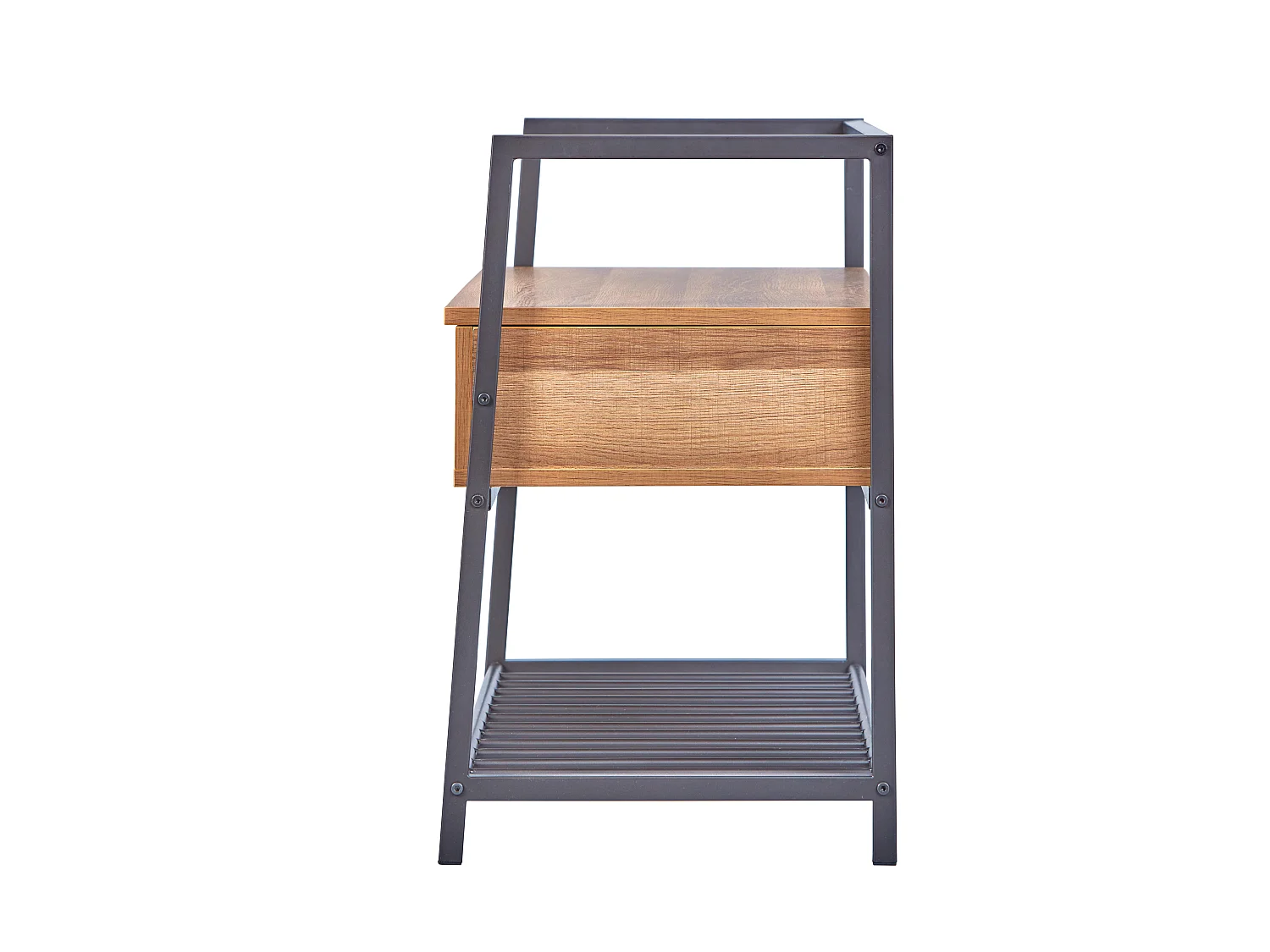 Sent Armoire à chaussures avec 1 tablette de rangement et 1 compartiment divisé, anthracite et imitation chêne.