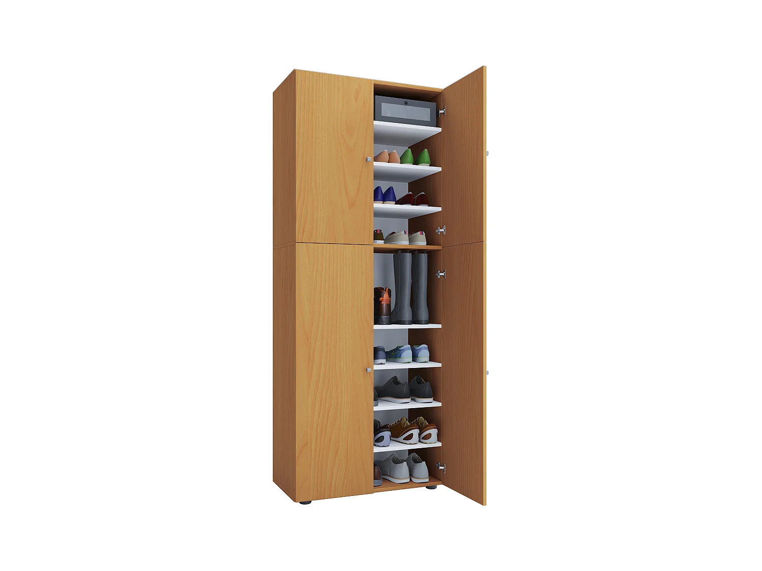 Shoe cabinet Lona Book W. 70 x H. 184 x D. 40 cm
