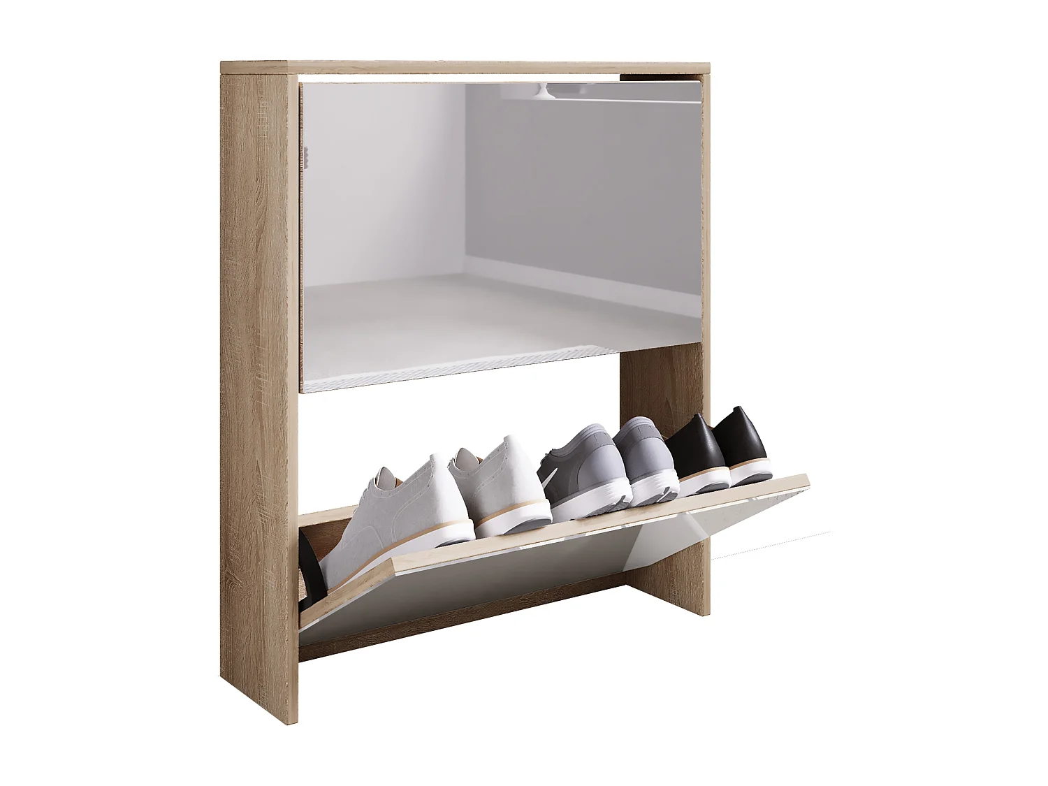 Shoe cabinet Stido Honey oak H. 73 x W. x 63 x D. 17 cm