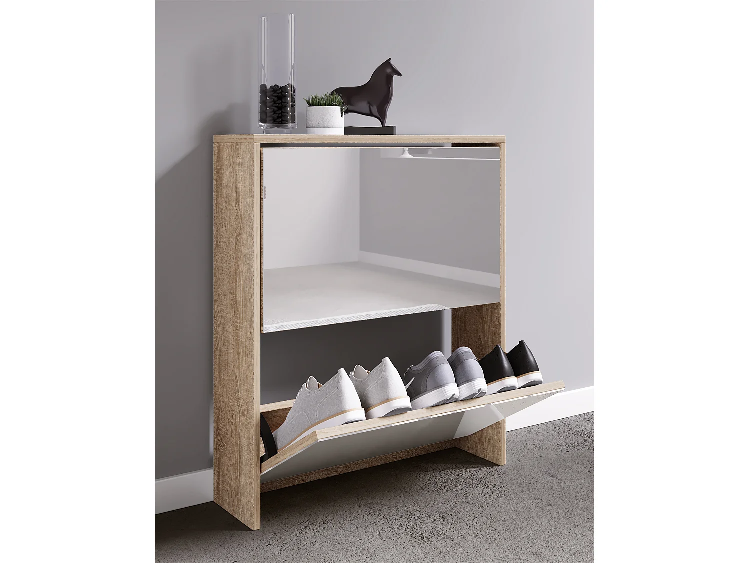 Armadietto Scarpa ribaltabile Specchio Stido L