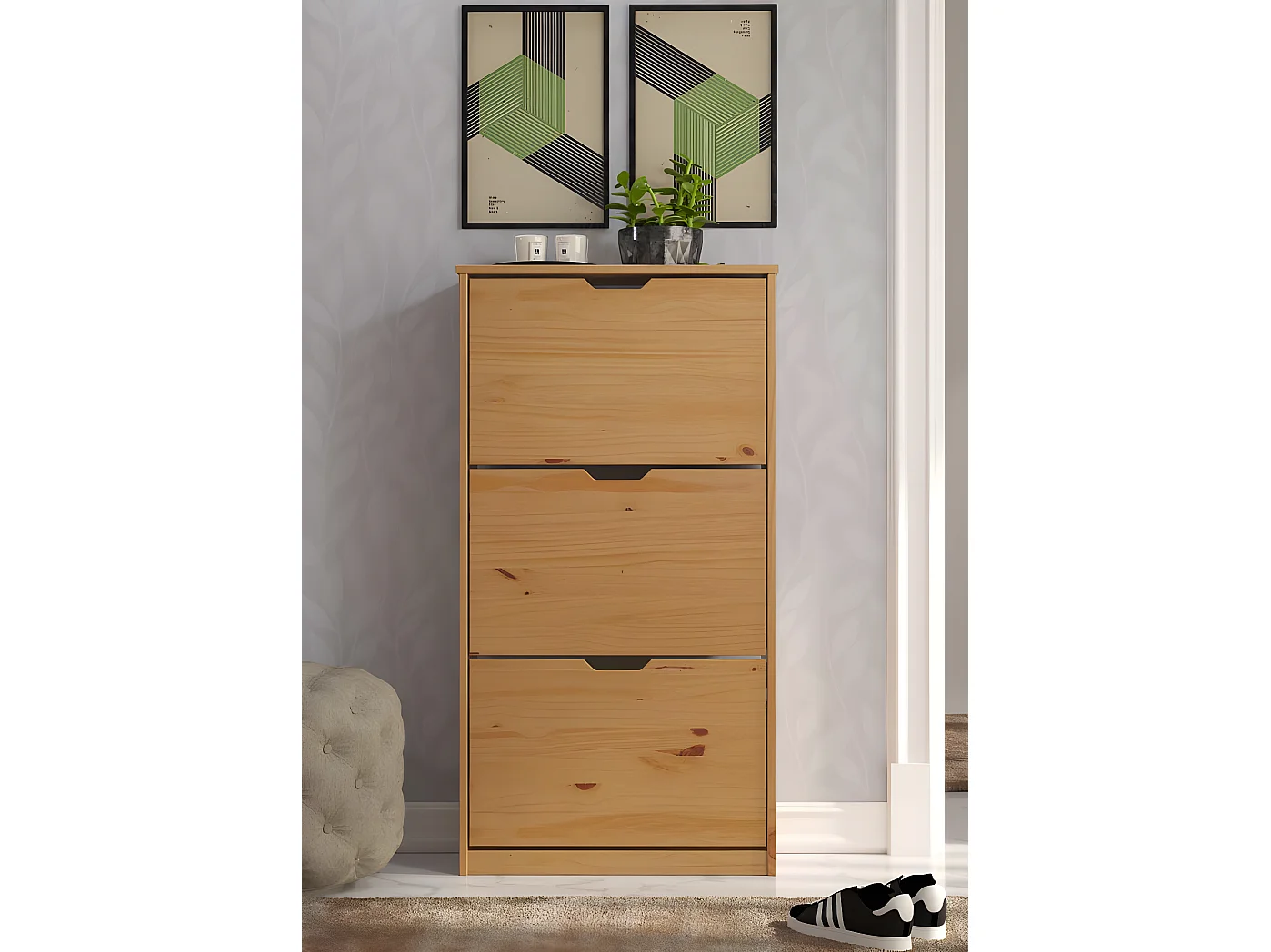 Mestre meuble à chaussures 3 claquement de porte miel.