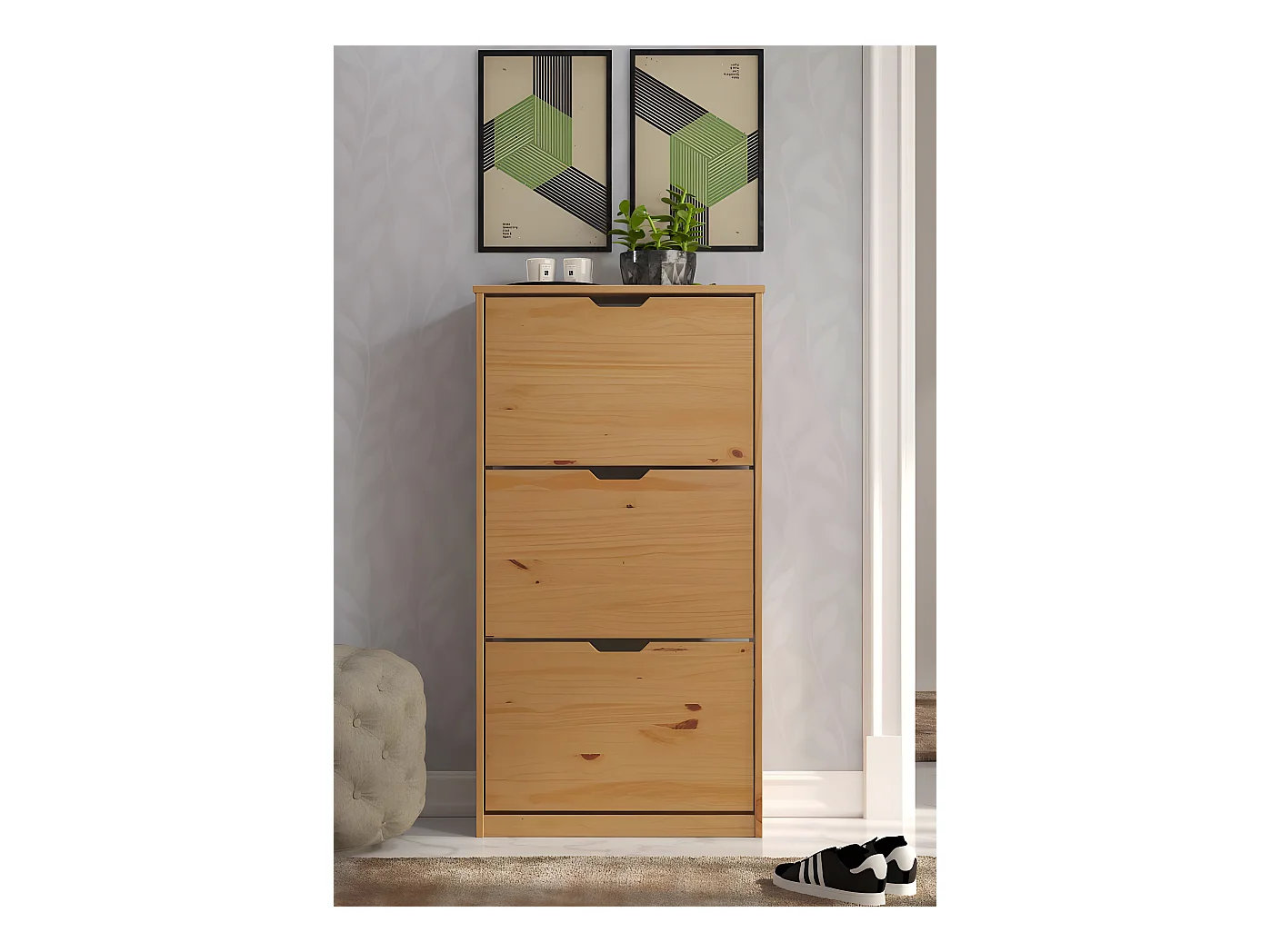 Mestre meuble à chaussures 3 claquement de porte miel.