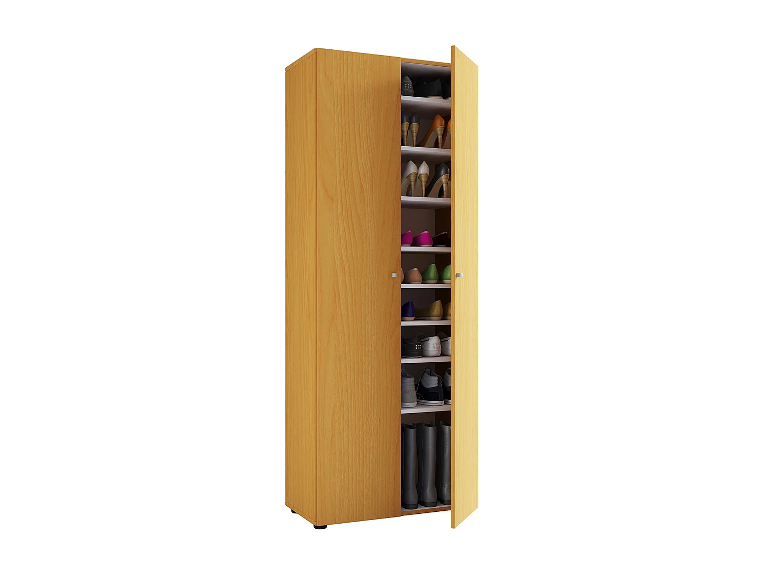 Vandol I Armoire à chaussures 2 portes, finition hêtre.