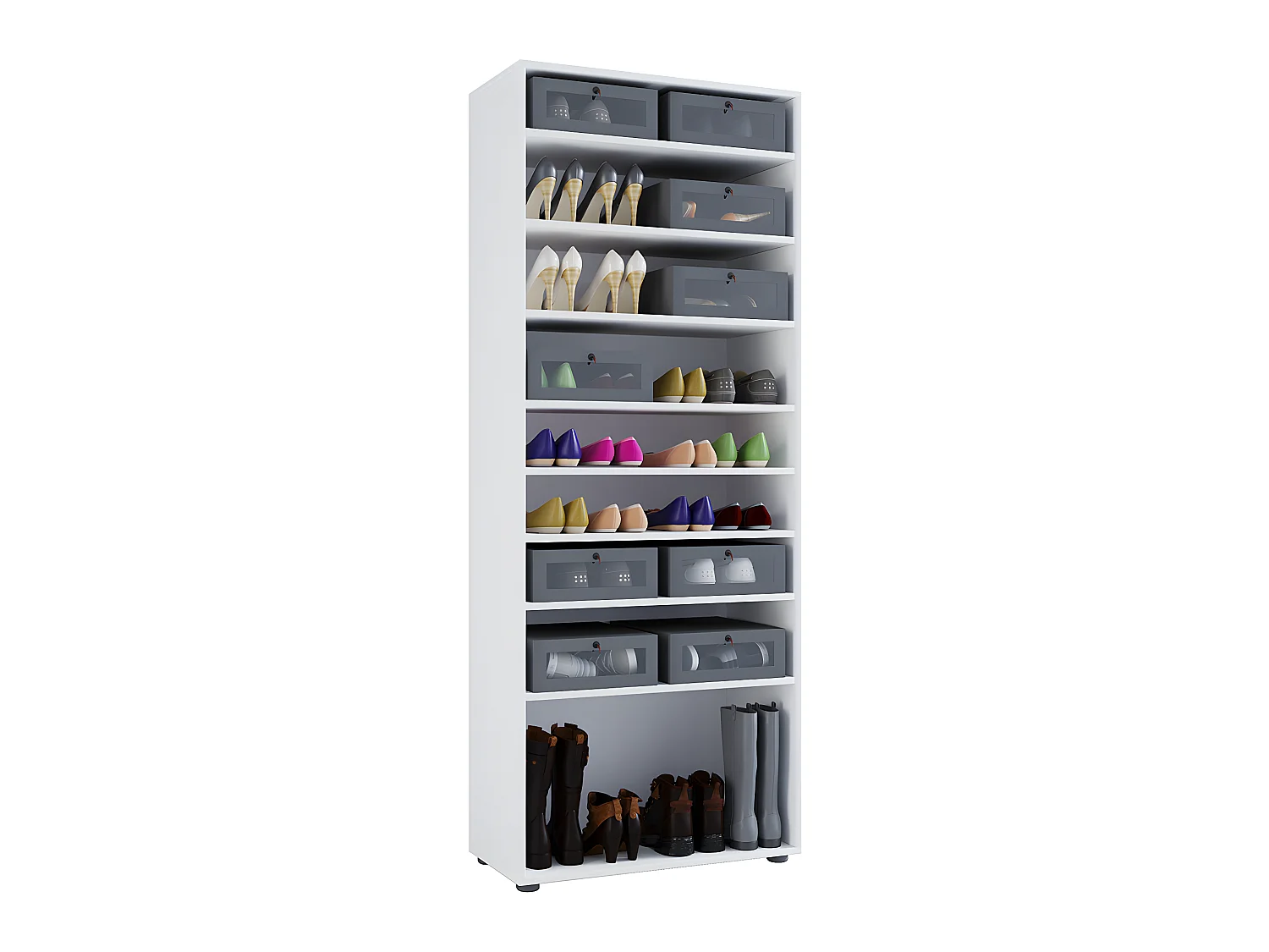 Vandol I Schuhschrank 9 Fächer Weiß.