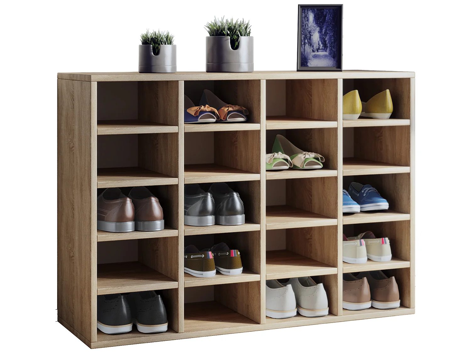 Hinsol L Schuhschrank 20 Fächer Sonoma-Eiche dekor.