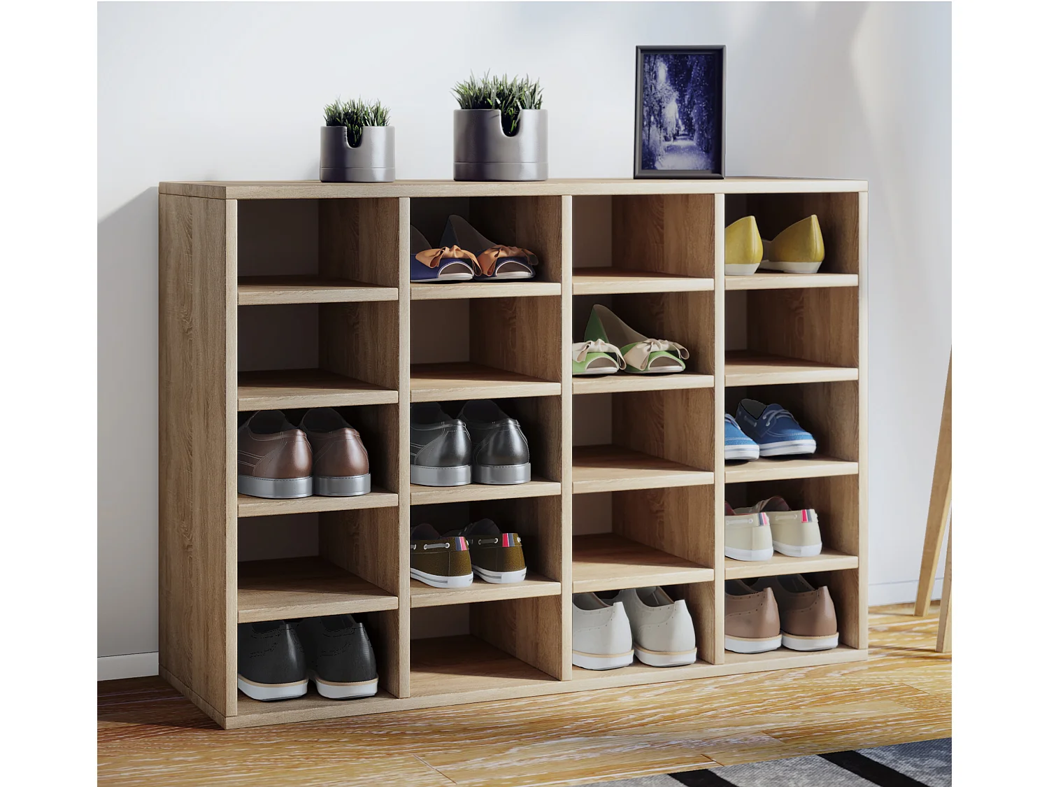 Hinsol L Schuhschrank 20 Fächer Sonoma-Eiche dekor.