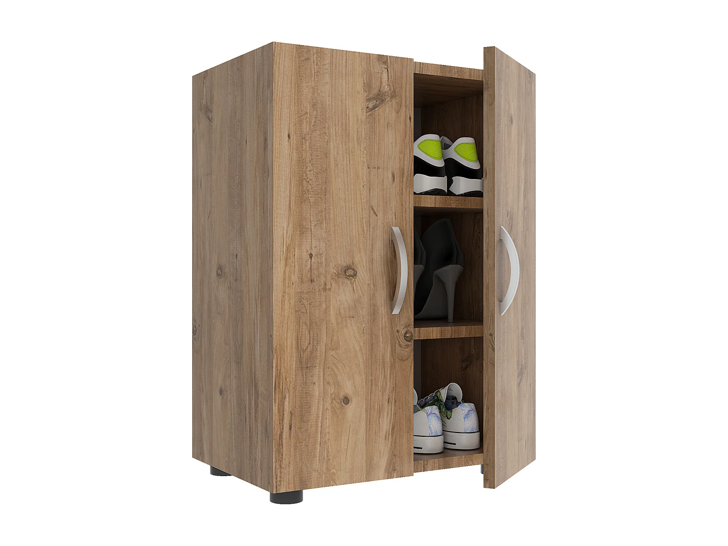 Shoe cabinet Ulas Honey oak H. 74 x W. 49 x D. 30 cm