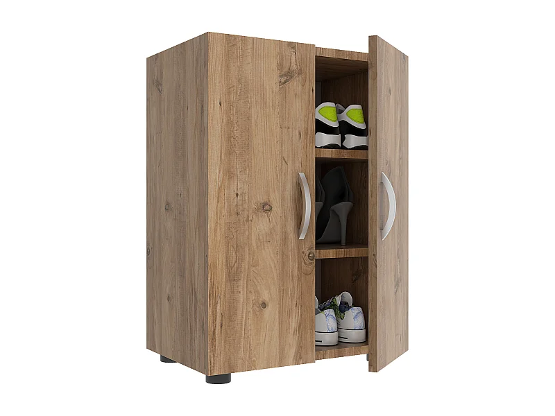 Shoe cabinet Ulas Honey oak H. 74 x W. 49 x D. 30 cm