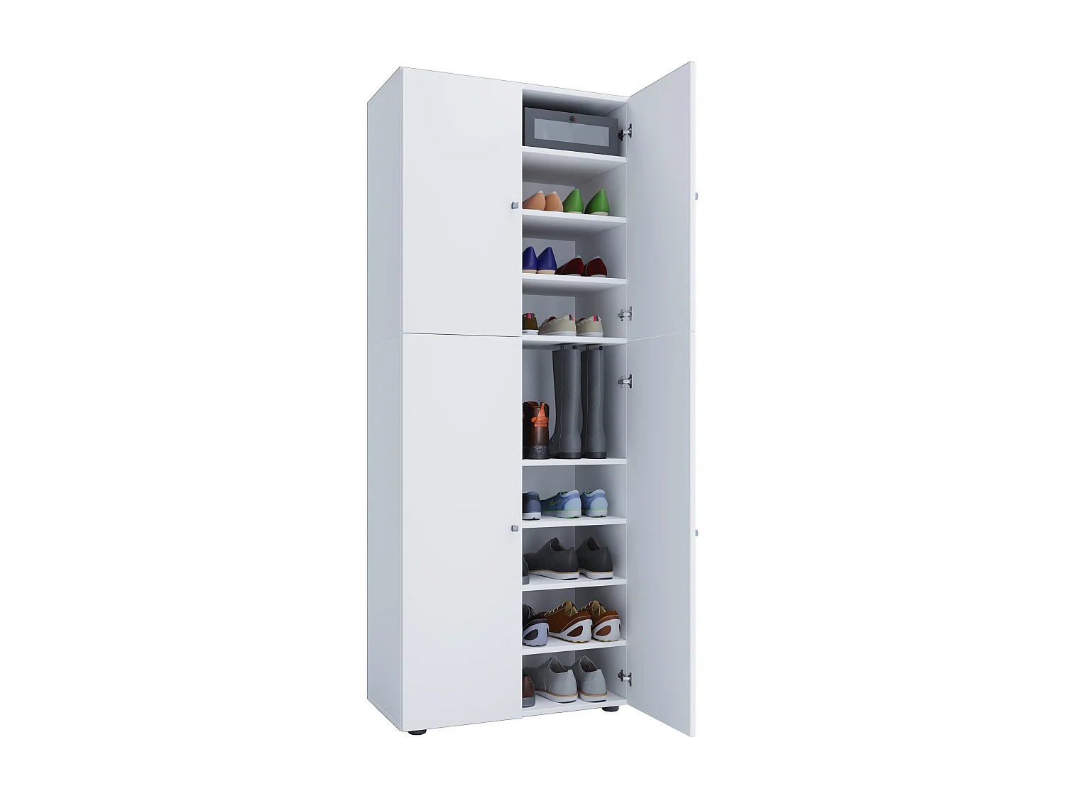Shoe cabinet Lona White W. 70 x H. 184 x D. 40 cm