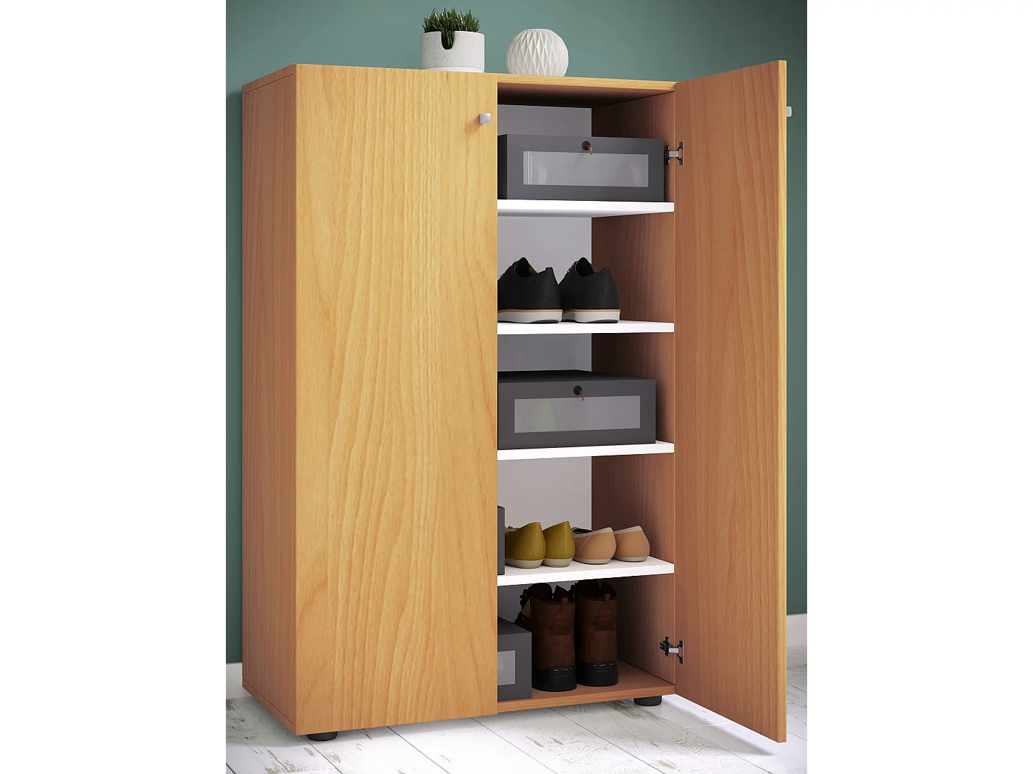 Shoe cabinet Lona Book H. 110 x W. 70 x D. 39 cm