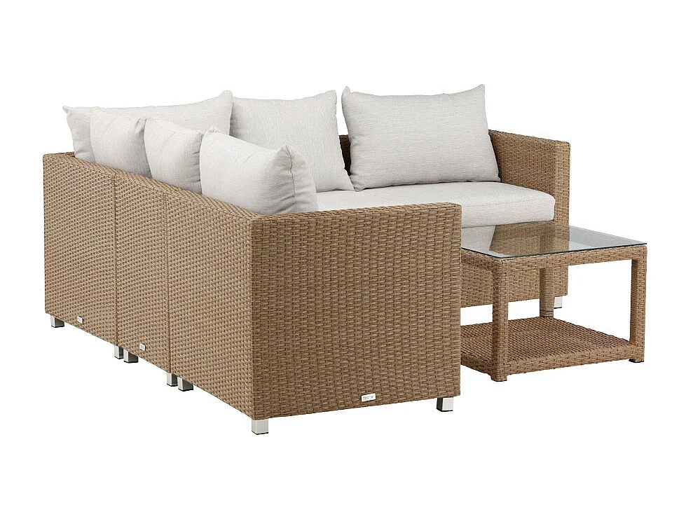 Salon de Jardin "Vamo" 200cm Naturel