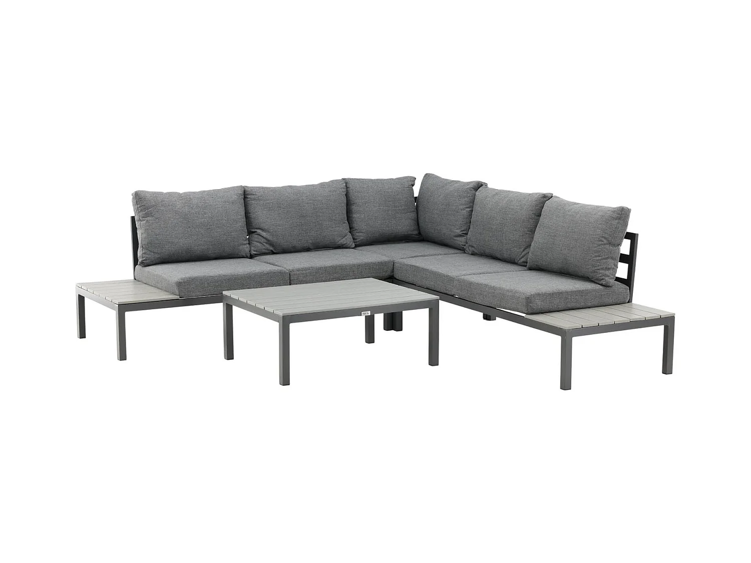 Odense loungeset 2 delen grijs,zwart.