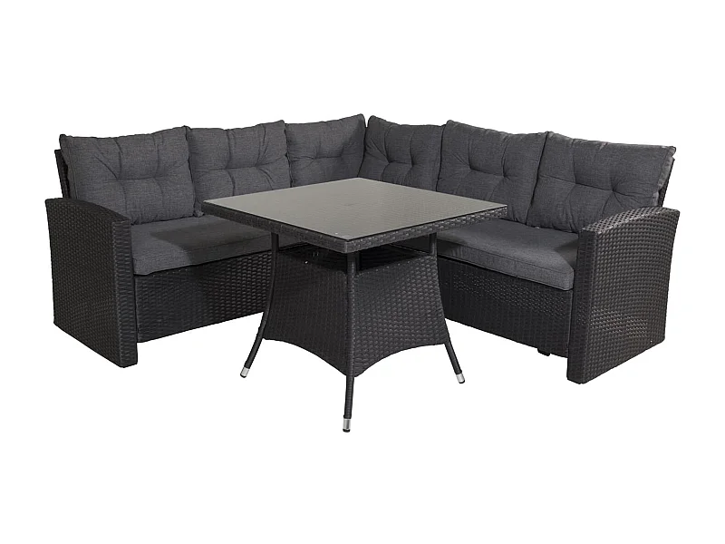 Watford Loungeset 2 Teile grau,schwarz.