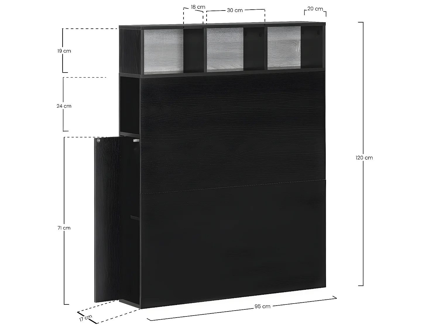 Kopfteil Zeus 95 cm mit schwarzem