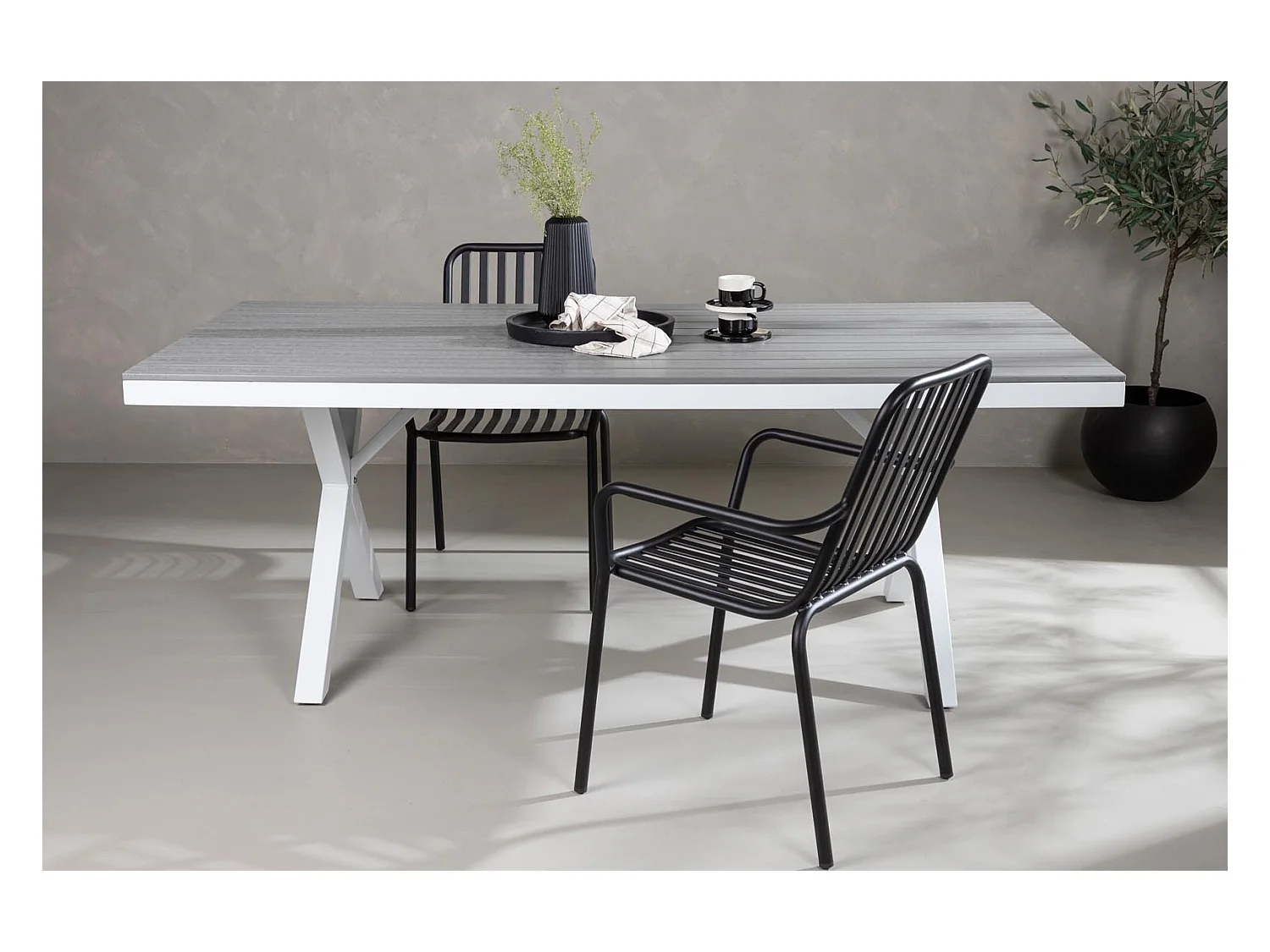 Table de Jardin "Garcia" 200cm Gris