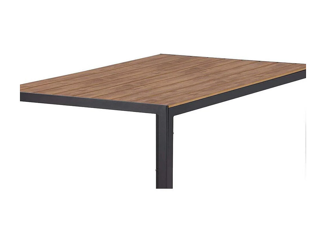 Table de Jardin "Break" 150cm Noir & Naturel