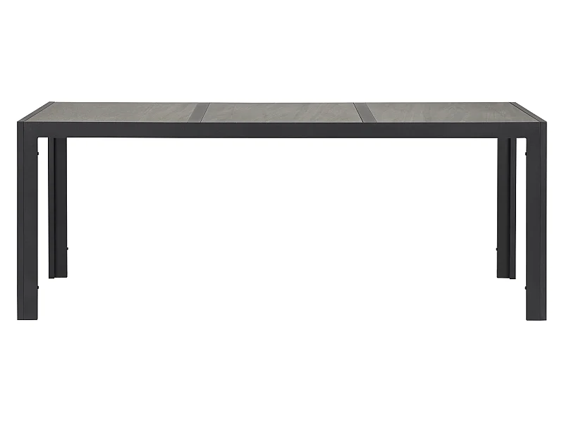 Komma Gartentisch 195 x 90 cm, schwarz und grau.