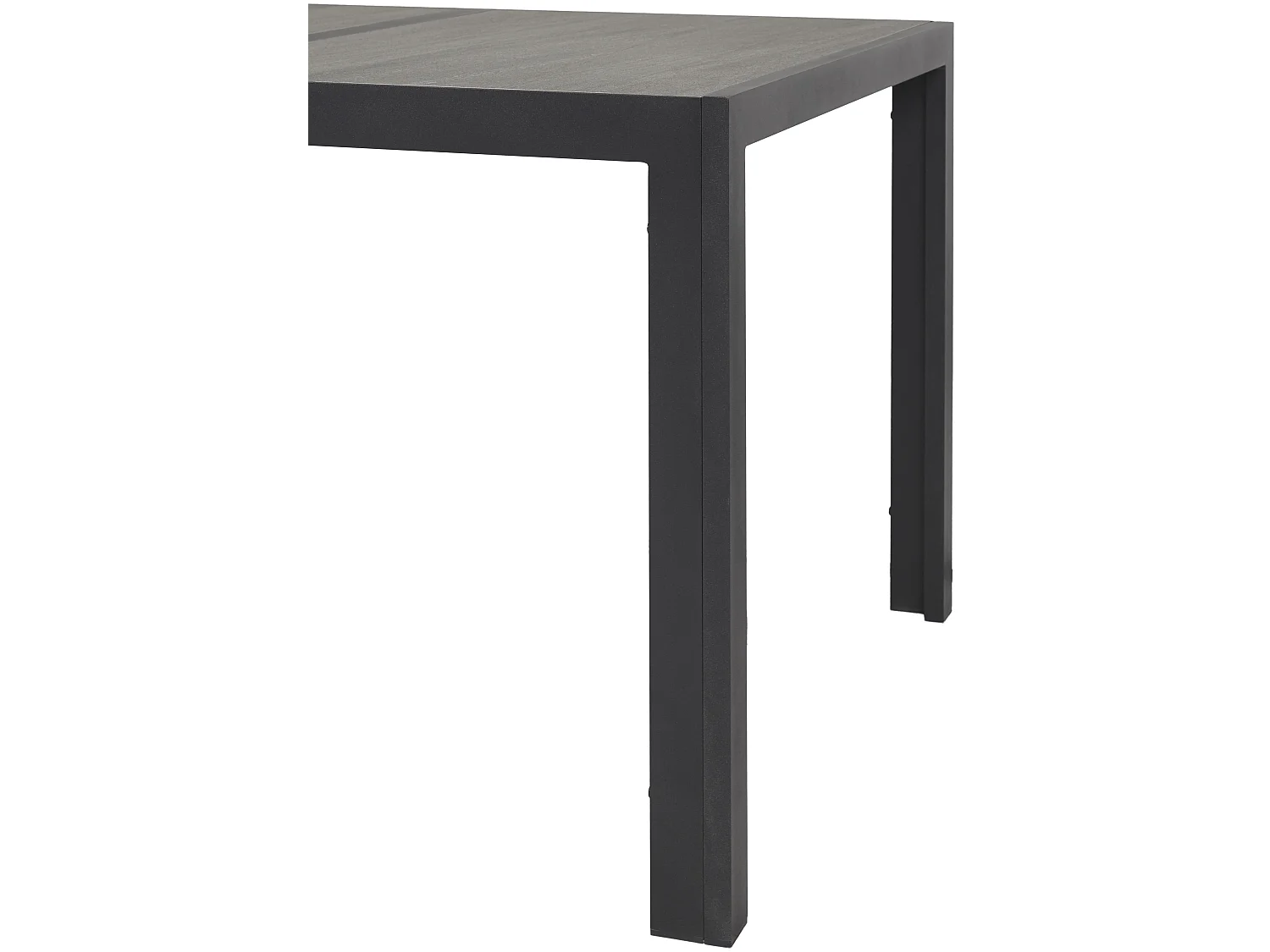 Komma Gartentisch 195 x 90 cm, schwarz und grau.