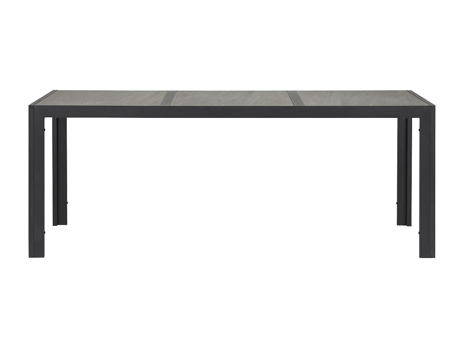 Komma Table de jardin 195 x 90 cm, noir et gris.