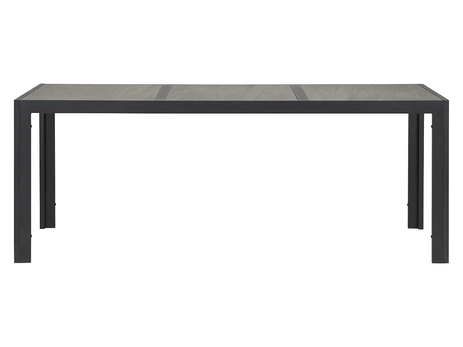 Komma Table de jardin 195 x 90 cm, noir et gris.