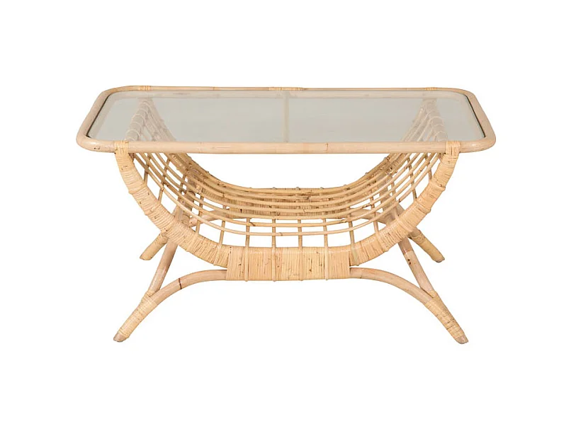 Table Basse de Jardin en Rotin "Moana" 95cm Naturel