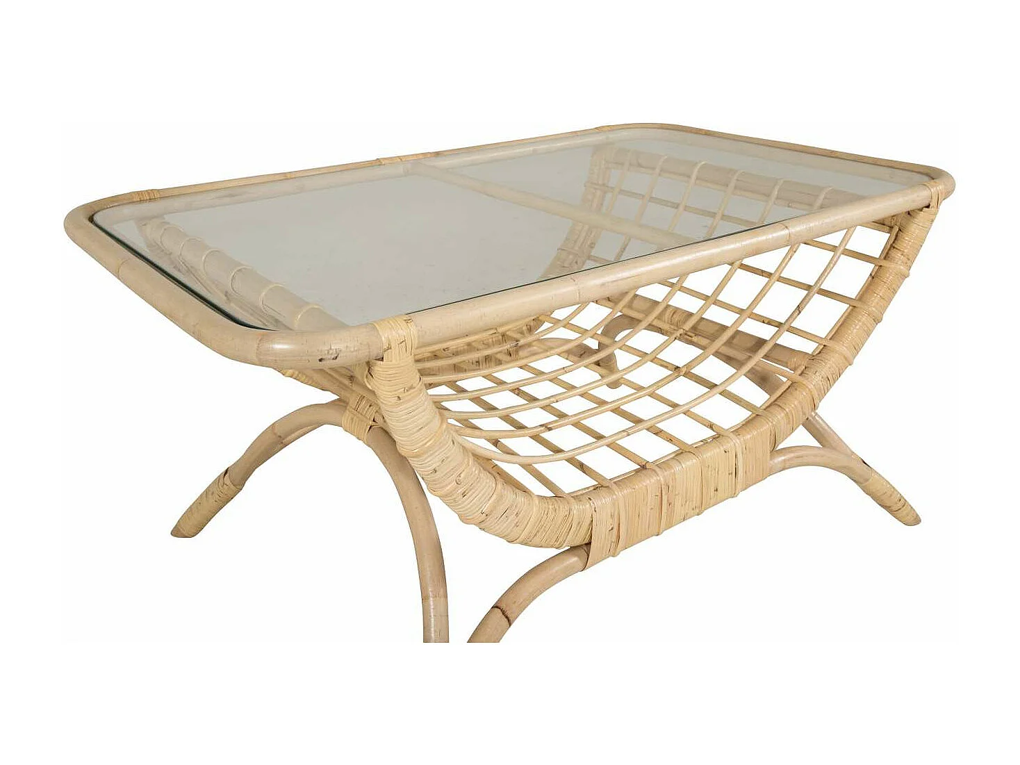 Table Basse de Jardin en Rotin "Moana" 95cm Naturel