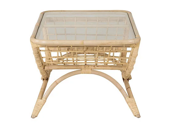 Table Basse de Jardin en Rotin "Moana" 95cm Naturel
