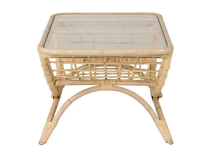 Table Basse de Jardin en Rotin "Moana" 95cm Naturel