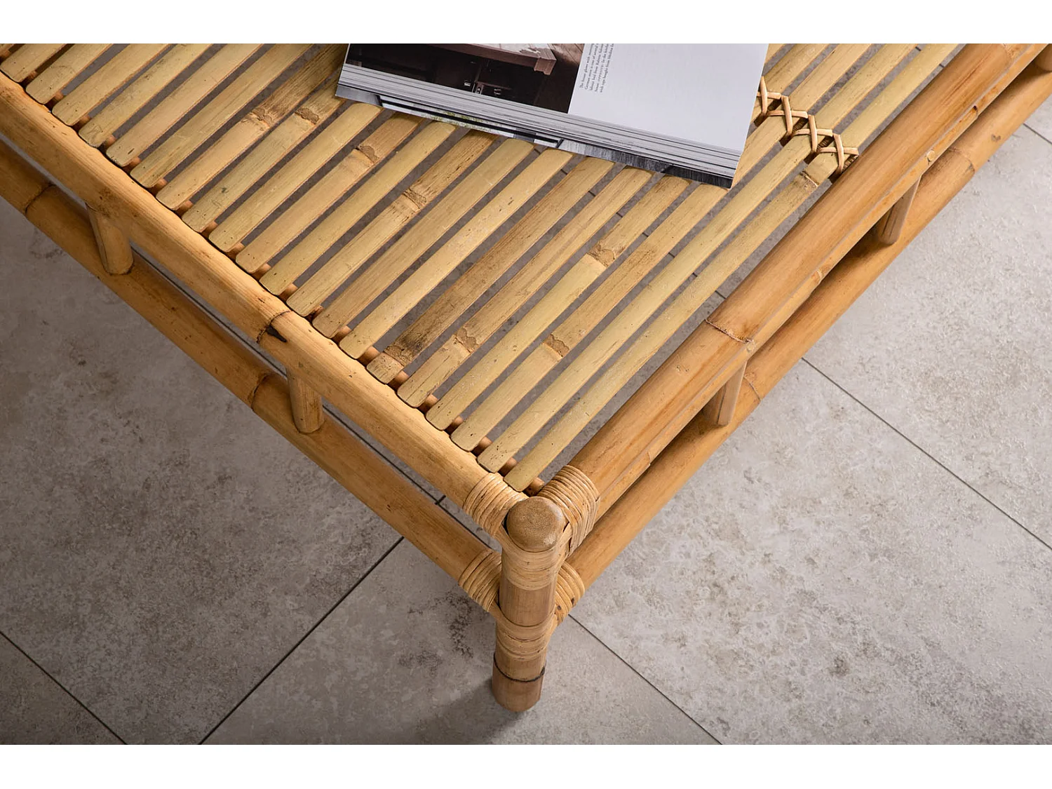 Table Basse de Jardin "Cane" 120cm Naturel