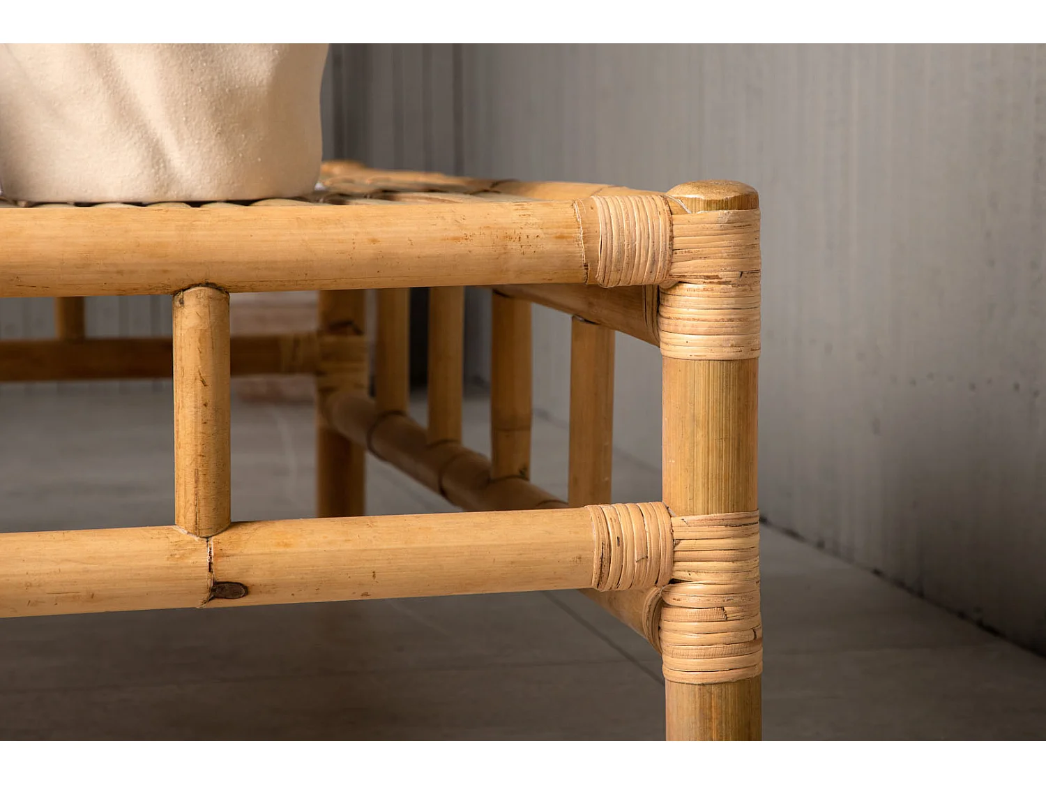 Table Basse de Jardin "Cane" 120cm Naturel