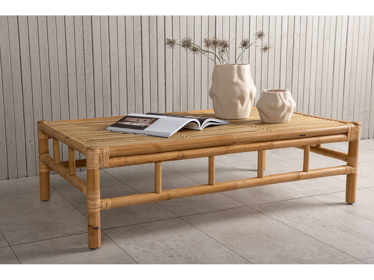 Table Basse de Jardin "Cane" 120cm Naturel