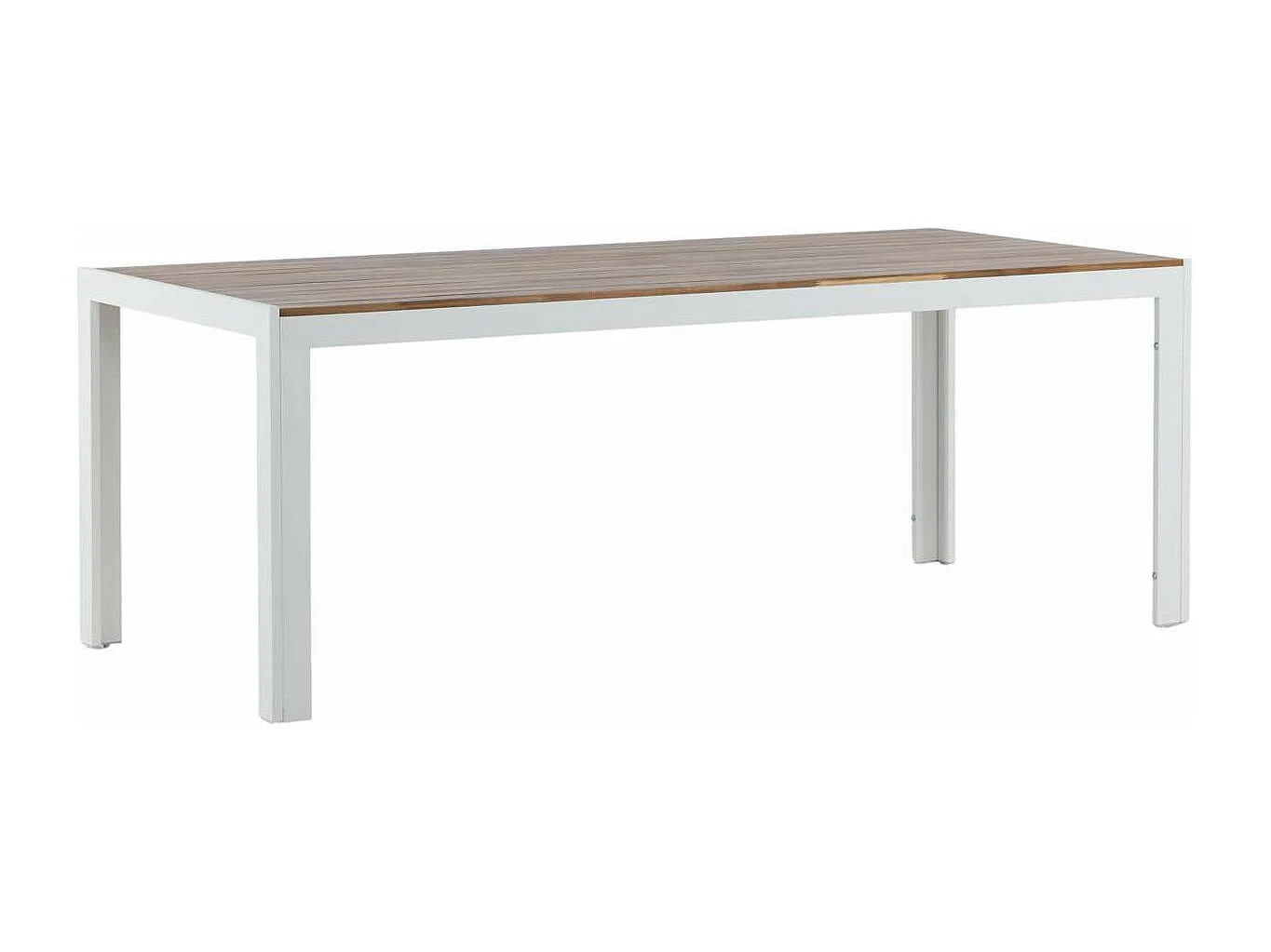 Table de Jardin en Bois "Acacia" 200cm Naturel & Blanc