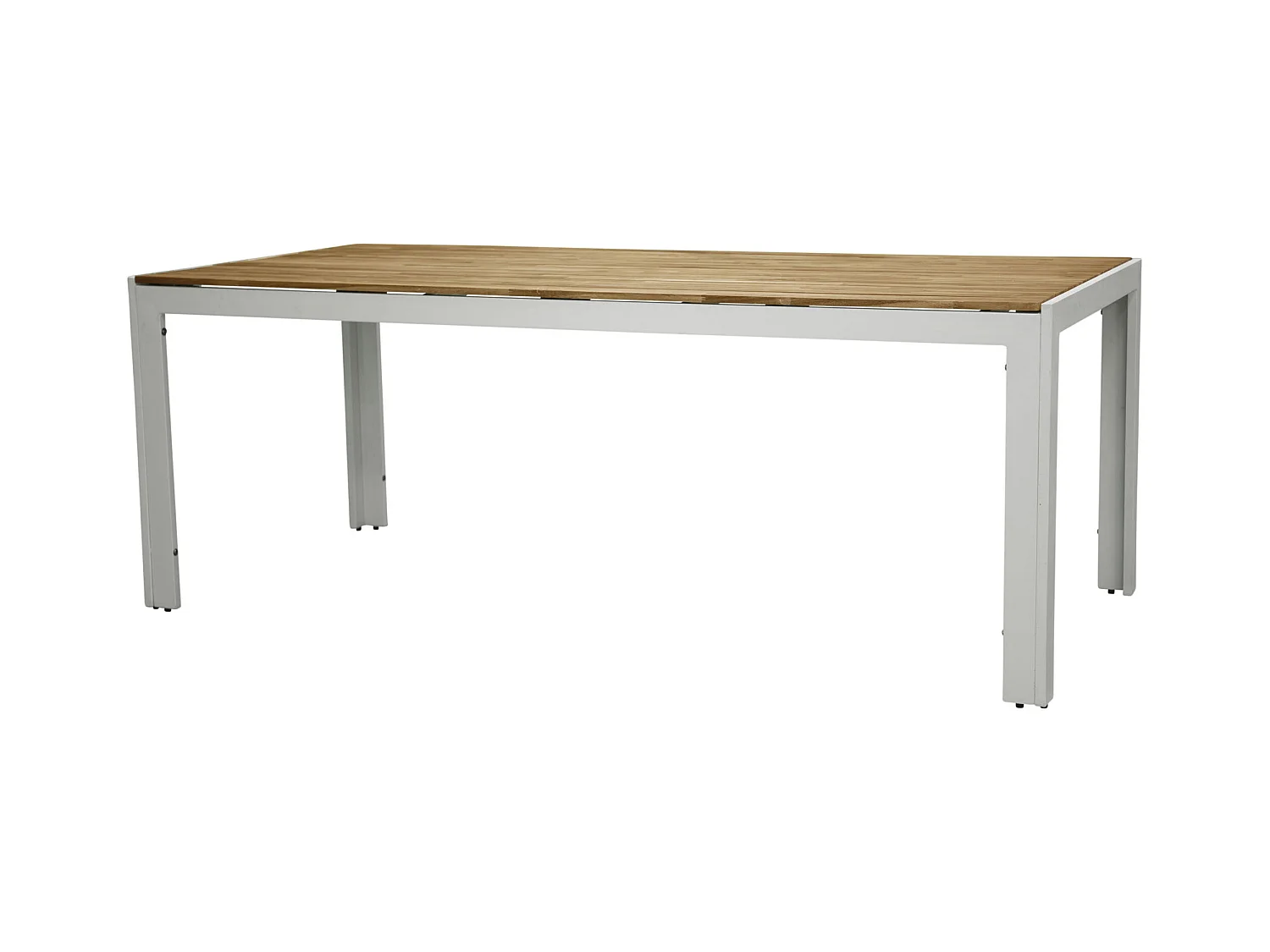 Table de Jardin en Bois "Acacia" 200cm Naturel & Blanc