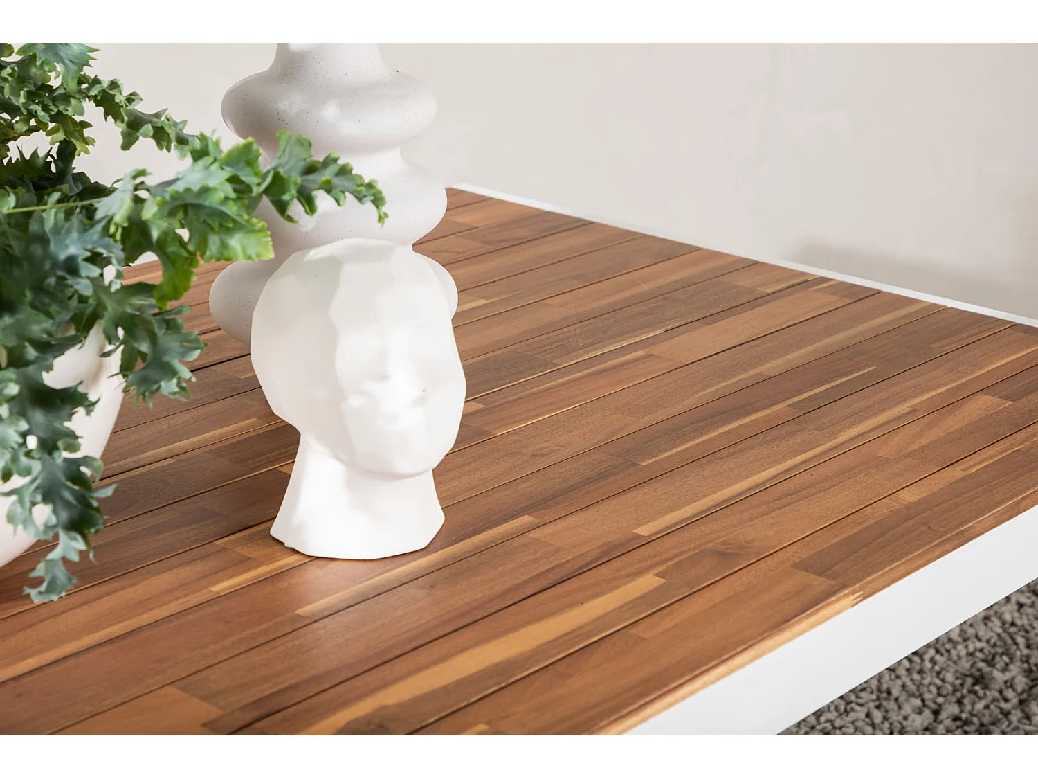 Bois eettafel tuin natuur, wit.