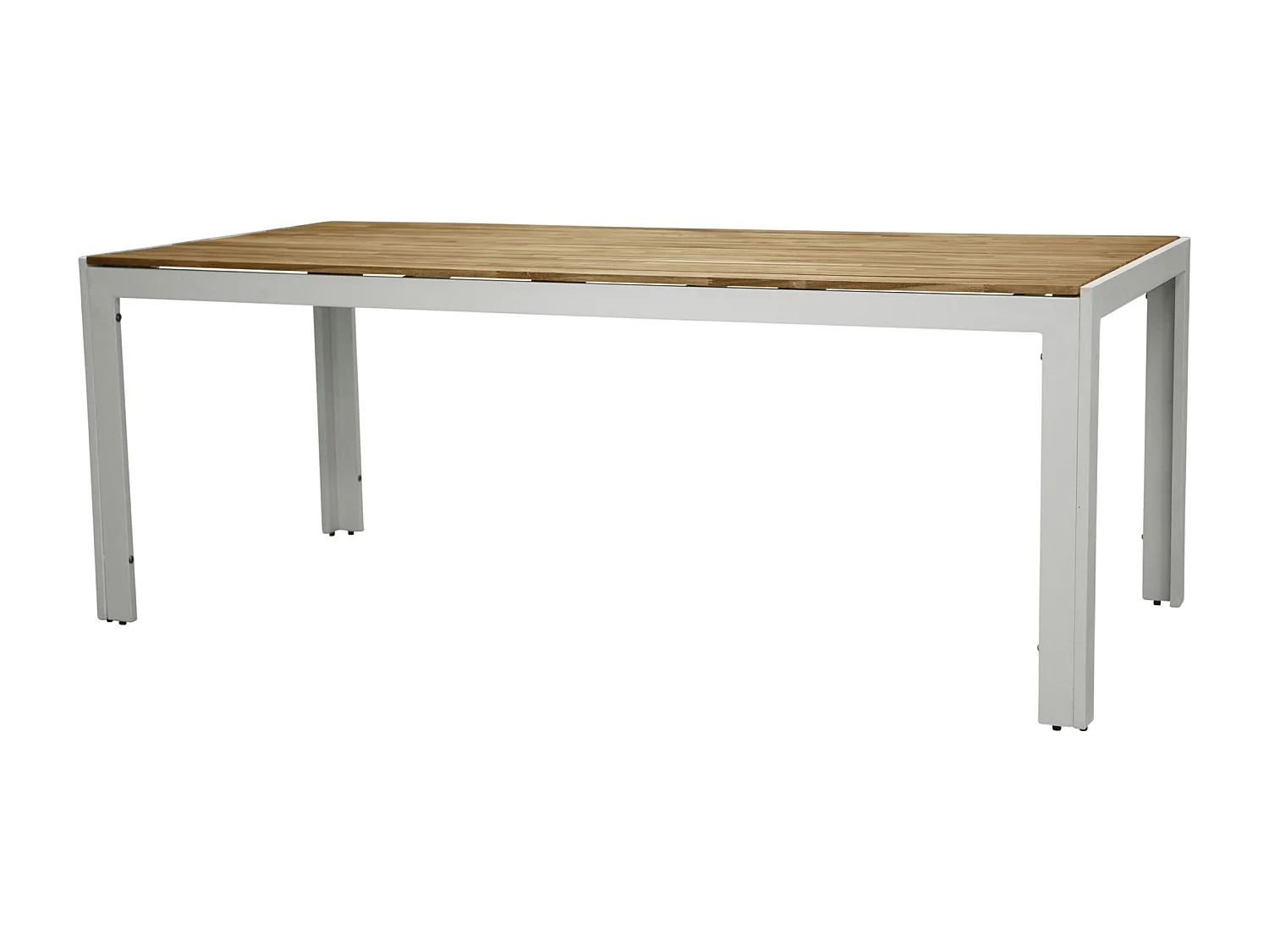 Bois Table de salle à manger, blanc, naturel.