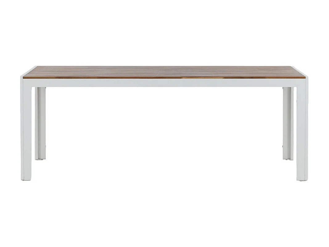 Bois Table de salle à manger, blanc, naturel.