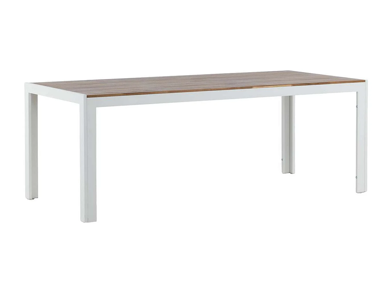 Bois Table de salle à manger, blanc, naturel.