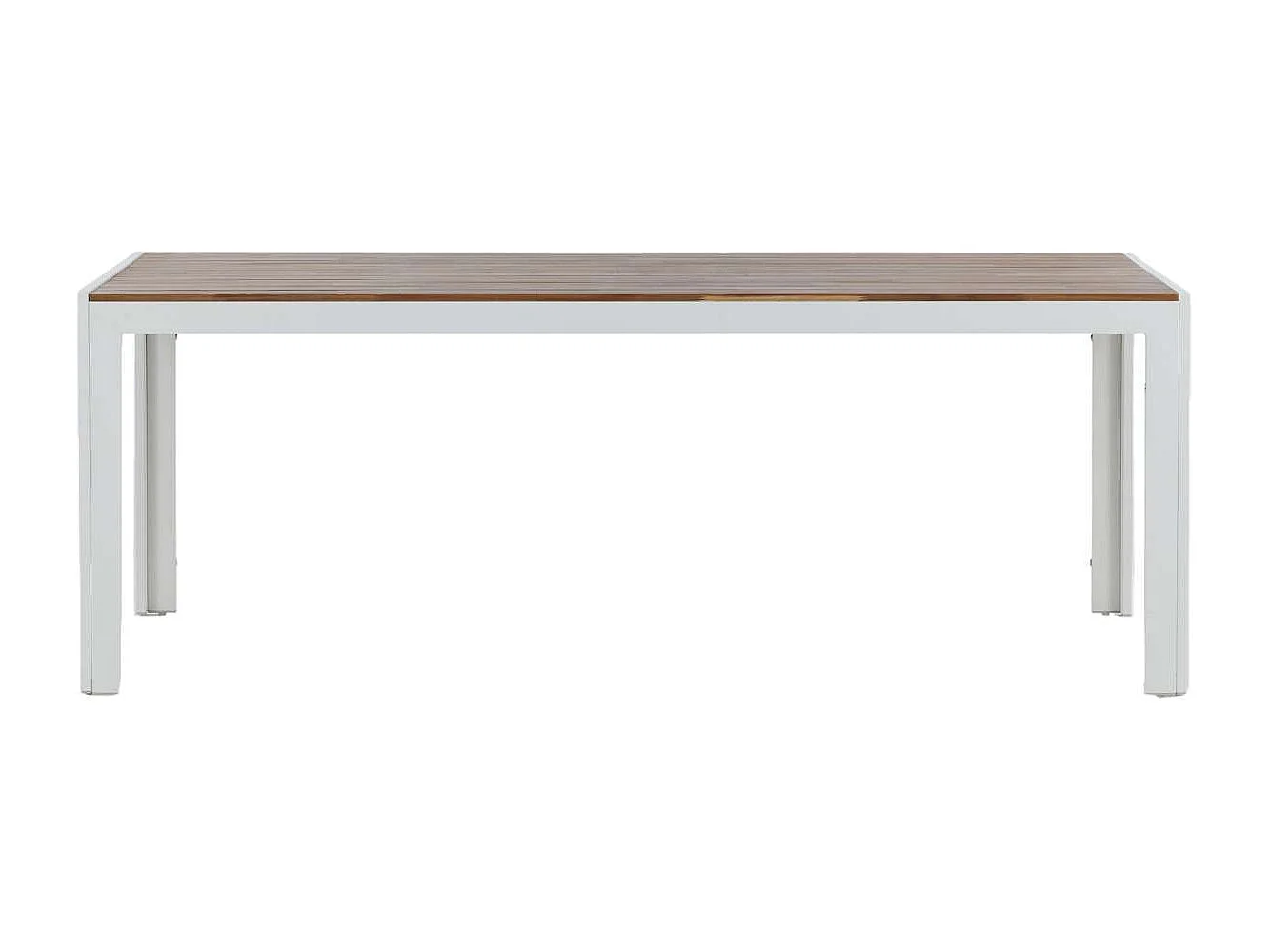 Bois Table de salle à manger, blanc, naturel.