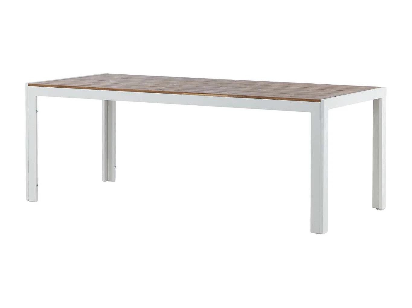 Bois Table de salle à manger, blanc, naturel.