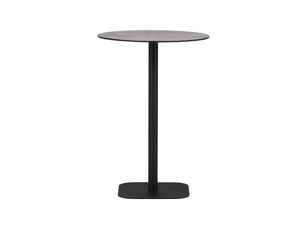 Table de Bar de Jardin "Milano" 100cm Gris & Noir