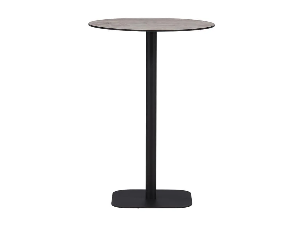 Table de Bar de Jardin "Milano" 100cm Gris & Noir
